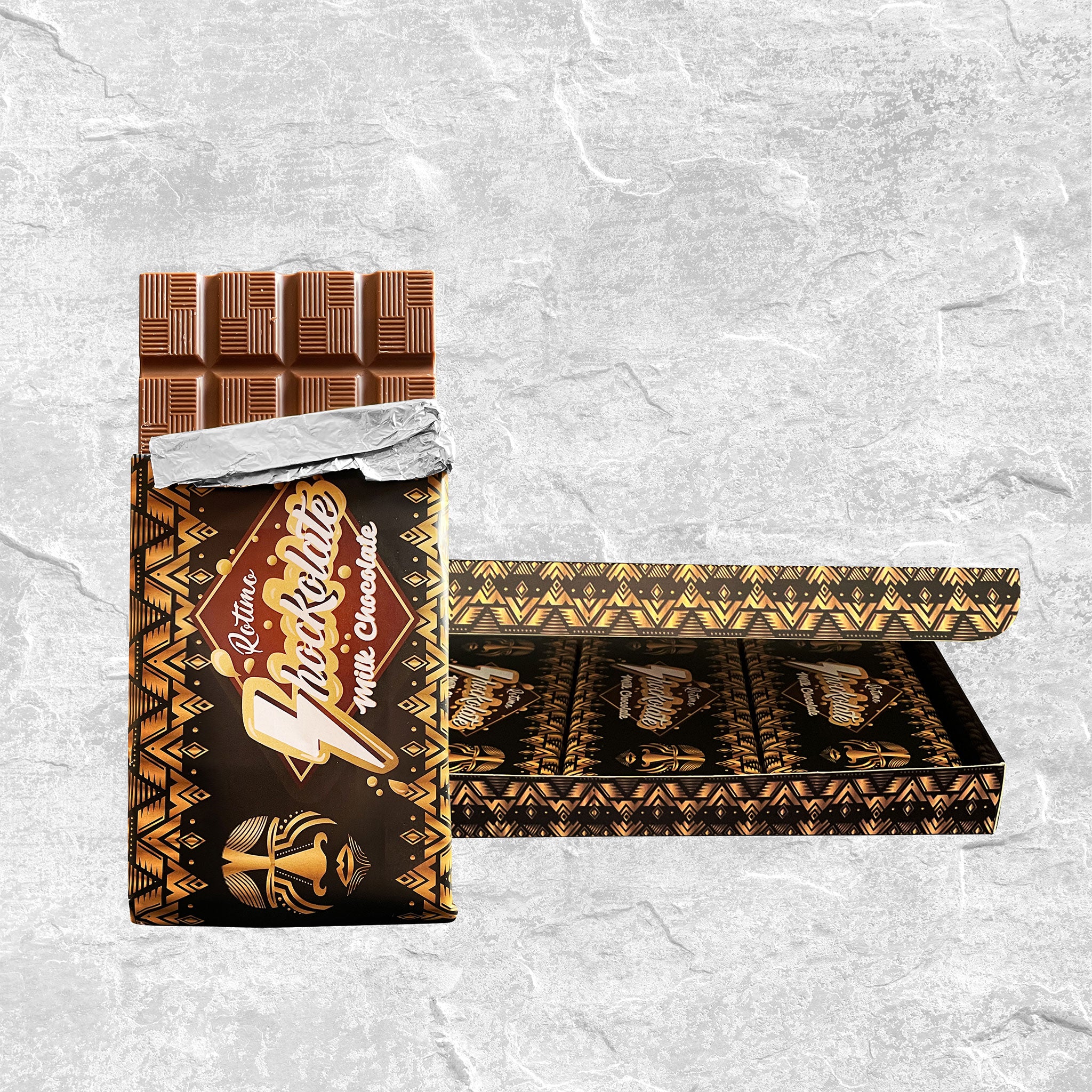 Box of Shockolate chocolate bars. Pack of 9.