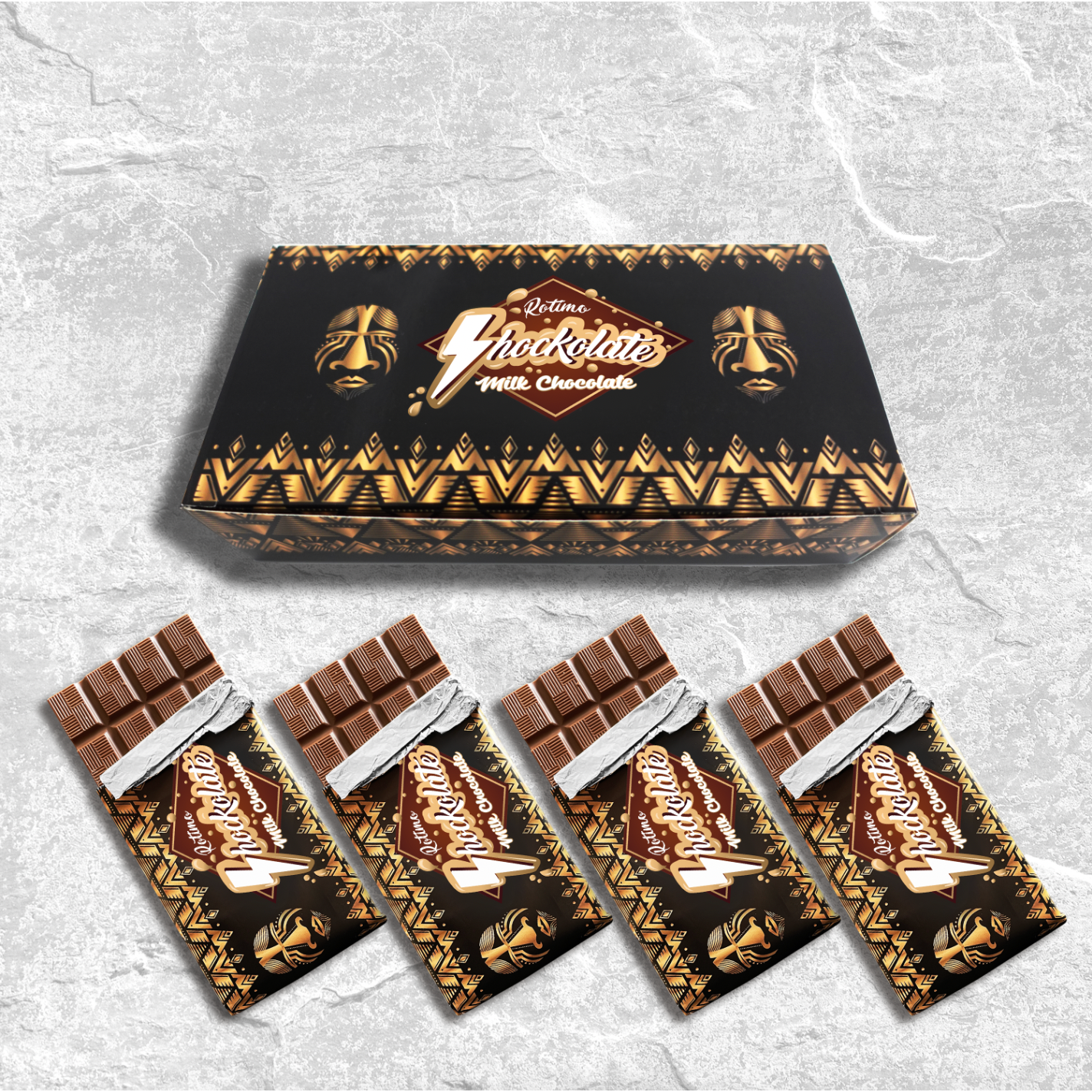 Shockolate Milk Chocolate bars 90g (Pack of 4)